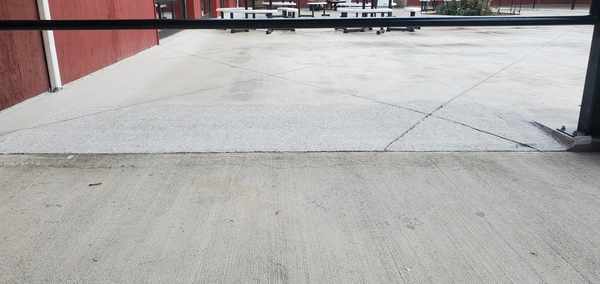 Finished concrete surface after grinding