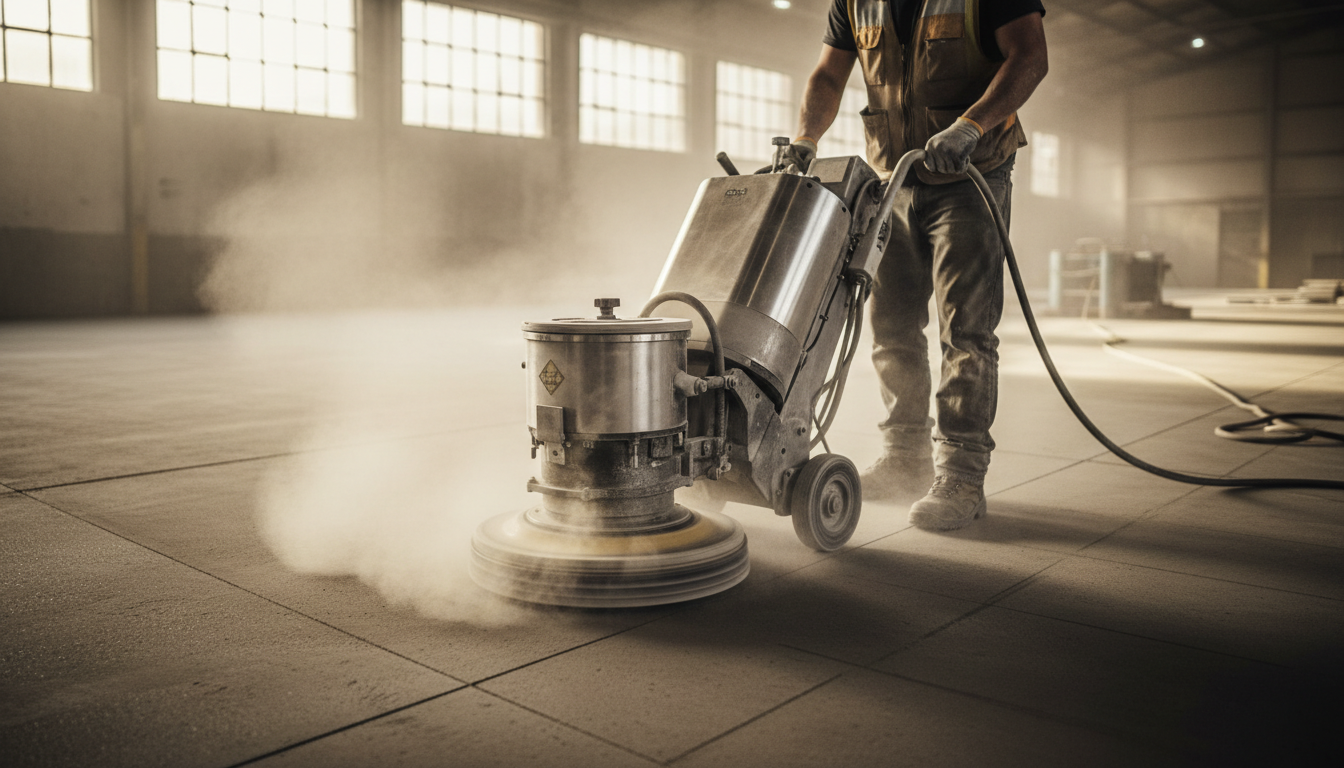 Concrete grinding equipment, from the existing website