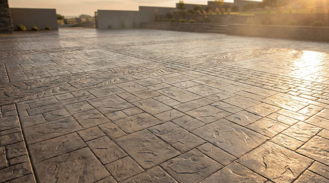 Textured concrete surface